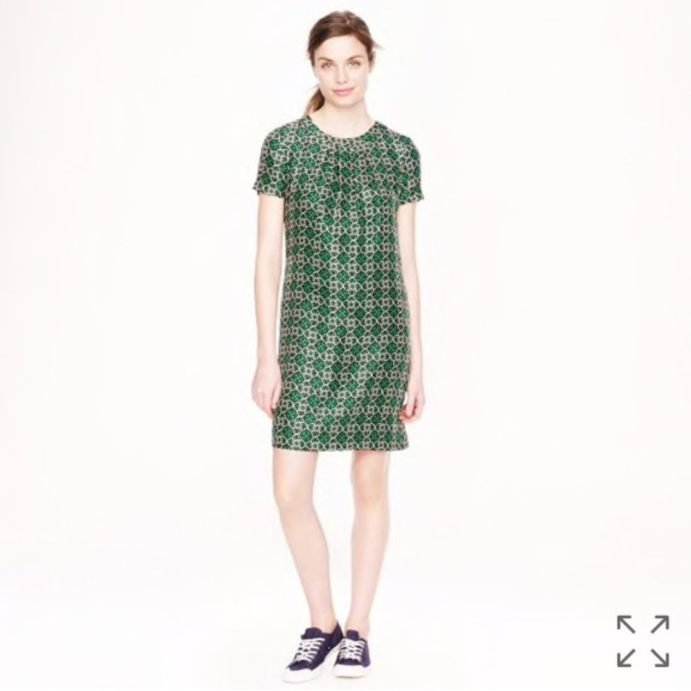 J.Crew Latticework Medallion Shift Dress- Size 6 EUC